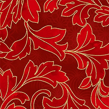 Christmas Wish - Hoffman Fabrics -  Y7823 - 78G - Scarlet/Gold