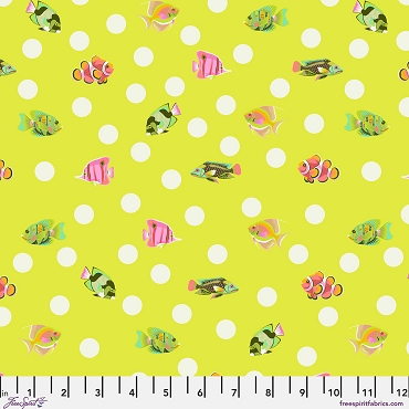 Tula Pink - Floral Reef - School Crossing - PWTP268 - Seagrass