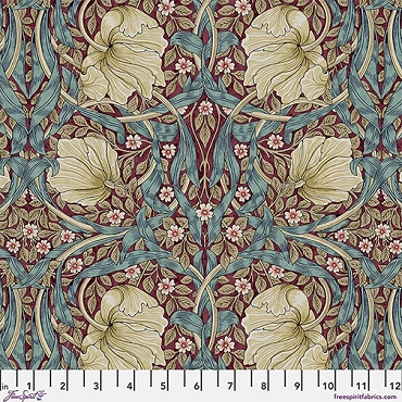 Lodden - The Original Morris & Co. - Free Spirit - SM Pimpernel - PWWM079 - Teal Berry