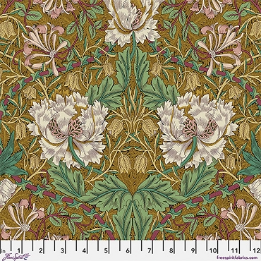 Lodden - The Original Morris & Co. - Free Spirit - Honey Suckle & Tulip - PWWM150 - Gold
