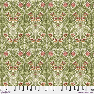 Emery Walker's House - William and Morris Co. - Free Spirit - WM098 - Bluebell - Leaf Green