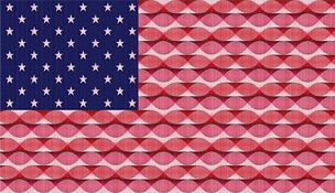 Patriotic Pop - Hentry Glass & Co - Patriotic Bouquet Panel - 3478P - 87 - Multi-Red/Wt/Blue 