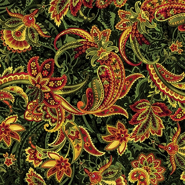 Harvest Beauty -  Benartex - Harvest Paisley Green - 15270 - 44