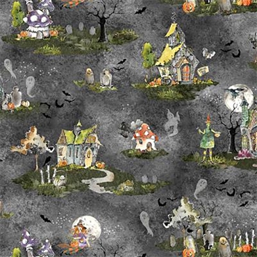 Witch's Tale - Clothworks - Toile Dark Gray - Y4786 - 7