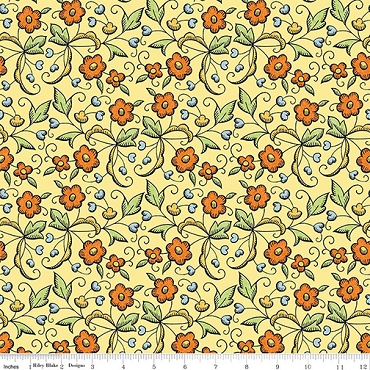 Scary Scraps - Riley Blake - Fall Floral - 17608 - Yellow
