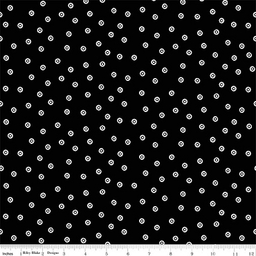 Scary Scraps - Riley Blake - Dress Dots - 17609 - Black