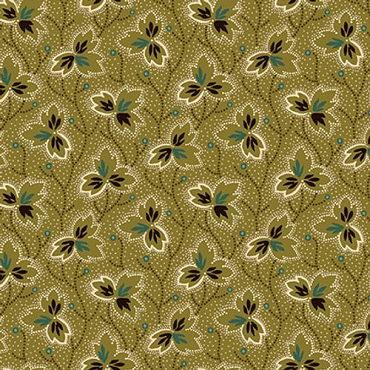 Bucklebury Chintz - Henry Glass - 3128 - 66 - Olive Green