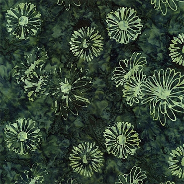 Tonga Batik - B2474 - Floating Florals - Spruce
