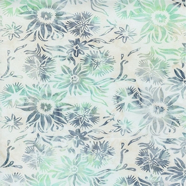Tonga Batik - Gulf Coast - Timeless Treasures - Star Floral - B8163 - Salt