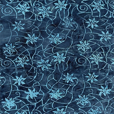 Tonga Batik - Gulf Coast - Timeless Treasures - Rustic Blooms - B8167 - Sea