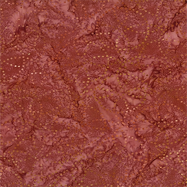 Copper Mountain - Wilmington Batiks - Ferns - 1400 - 22293 - 387 - Circle Dots - Dusty Red