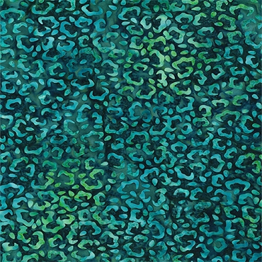 Copper Mountain - Wilmington Batiks - Ferns - 1400 - 22291 - 744 - Cheetah Prints - Green Blue