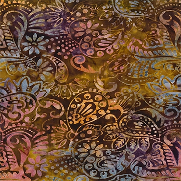 Copper Mountain - Wilmington Batiks - Ferns - 1400 - 22288 - 687 - Dots & Leaves - Multi