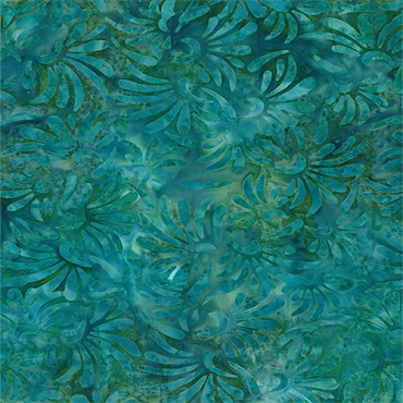 Copper Mountain - Wilmington Batiks - Ferns - 1400 - 22289 - 477 - Petal Toss - Aqua Blue