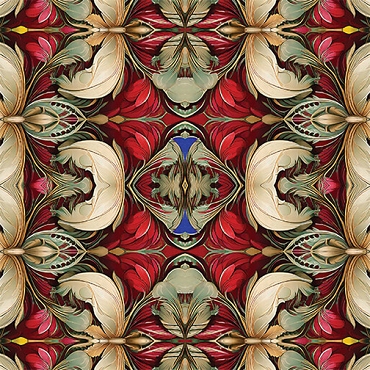 Incandescent - Paula Nadelstern - Benartex - Jewel Box Red/Multi - 16783 - 19