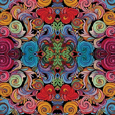 Incandescent -  Paula Nadelstern - Benartex - Bouquet Multi - 16785 - 99