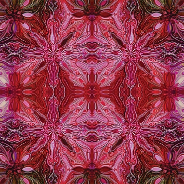 Incandescent -  Paula Nadelstern - Benartex - Reflections Red - 16786 - 10 