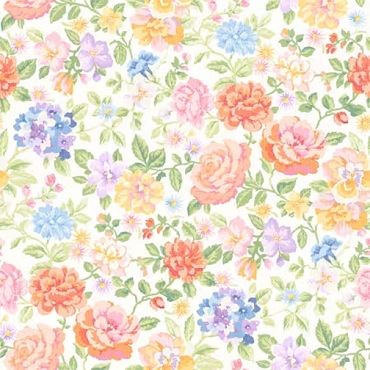 Gathering Sun - Maywood Studio - White/Multi Floral - 11190M - WZ