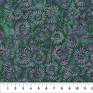 Jasmine Jewels - Northcott - 82081 - 78 - Daisy - Forest Green