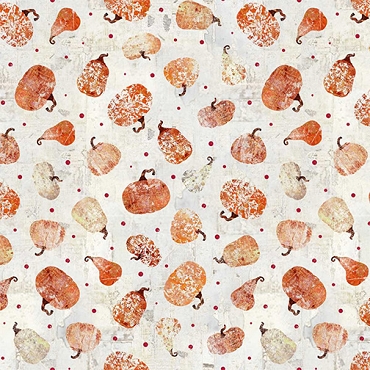 Free Falling - Studio E Fabrics - 9027 - 11 - Rough Pumpkins - Pearl