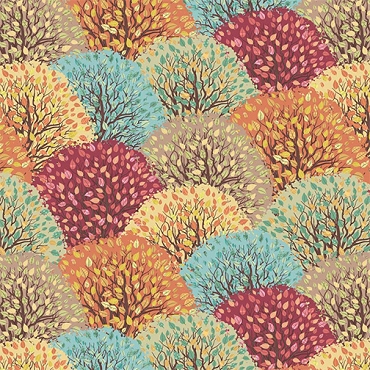 Free Falling - Studio E Fabrics - 9028 - 48 - Tree Grove - Butterscotch