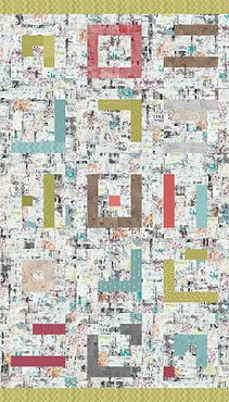 Free Falling - Studio E Fabrics - 9029 - 11 - Log Cabin Improv - Pearl