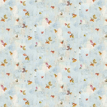 Free Falling - Studio E Fabrics - 9023 - 17 - Colorful Acorns - Ice
