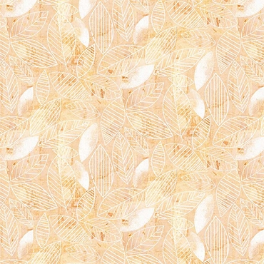 Free Falling - Studio E Fabrics - 9024 - 31 - Leaf Lines - Tangerine
