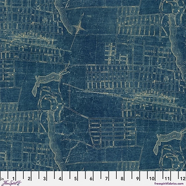 Palette Curated - Tim Holtz - Free Spirit -  PWTH283 - Blue Map