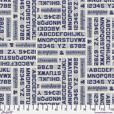 Palette Curated - Tim Holtz - Free Spirit -  PWTH295 - Indigo Typography