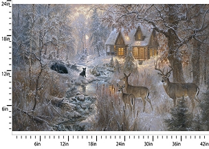 Under the Moonlight - 3 Wishes - Winter Glow Panel - 23769 Multi