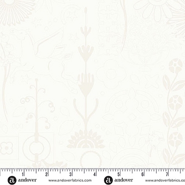 Sun Print Whisper - Andover - A - 1319 - L - Cream Cameo