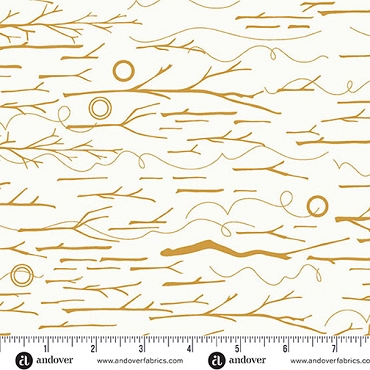 Sun Print Whisper - Andover - A - 1555 - N - Yarrow Sticks and Twine