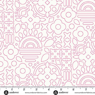 Sun Print Whisper - Andover - A - 1556 - E - Taffy Stencil