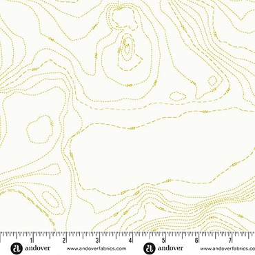 Sun Print Whisper - Andover - A - 1557 - V - Chartreuse Topography