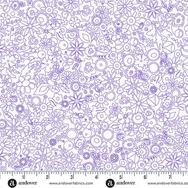 Sun Print Whisper - Andover - A - 1558 - P2 - Violet Woodland
