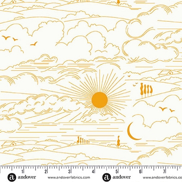 Sun Print Whisper - Andover - A - 1219 - Y - Marigold Dwell