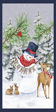 Joyful Snowmen - Henry Glass - 2093P - 77 - Panel - Multi