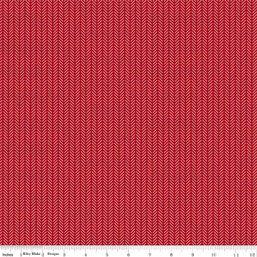 Radiant Ruby - Riley Blake - Herringbone - 17265 - Schoolhouse