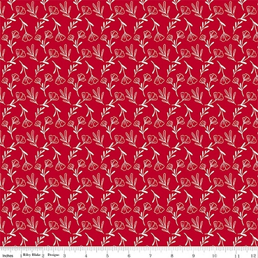 Radiant Ruby - Riley Blake - Floral - 17262 - Schoolhouse