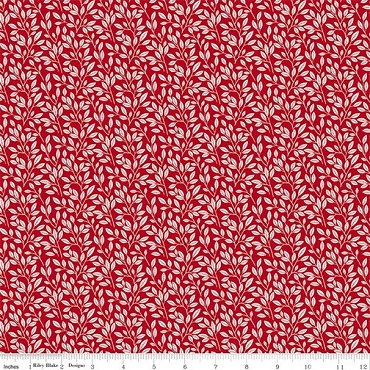 Radiant Ruby - Riley Blake - Leaves - 17263 - Schoolhouse
