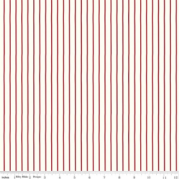 Radiant Ruby - Riley Blake - Stripe - 17264 - Cloud