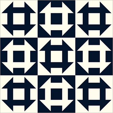 Perfect Points II- Windham - 54882 - 2 - Churn Dash - Navy