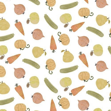 Homestead - Dear Stella - 2799 - Veggies - White