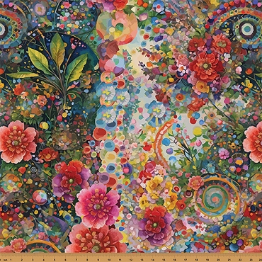 Whimsical Flower Garden - Hoffman - W5535 - 130 - Multi