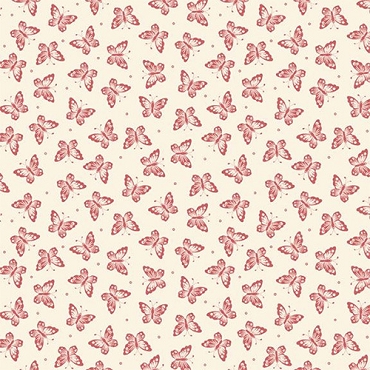 Cottage Florals - Marcus Fabrics - Butterfly - R - 261215D -  Cream