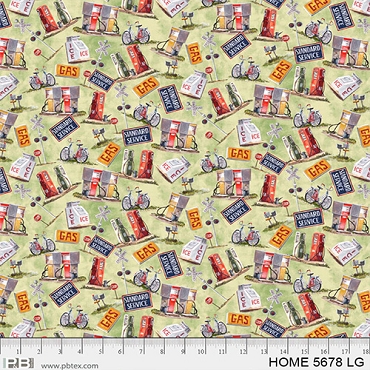 Hometown - P & B Textiles - 5678 - Light Green