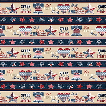 Stars of Valor - Wilmington - 30082 - 243 - Repeating Stripe - Multi