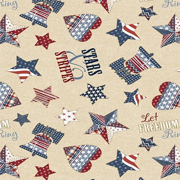 Stars of Valor - Wilmington - 30085 - 234 - Patriotic Toss - Cream