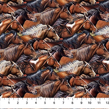 Wild and Free - Northcott - DP27603 - 36 - Brown Multi